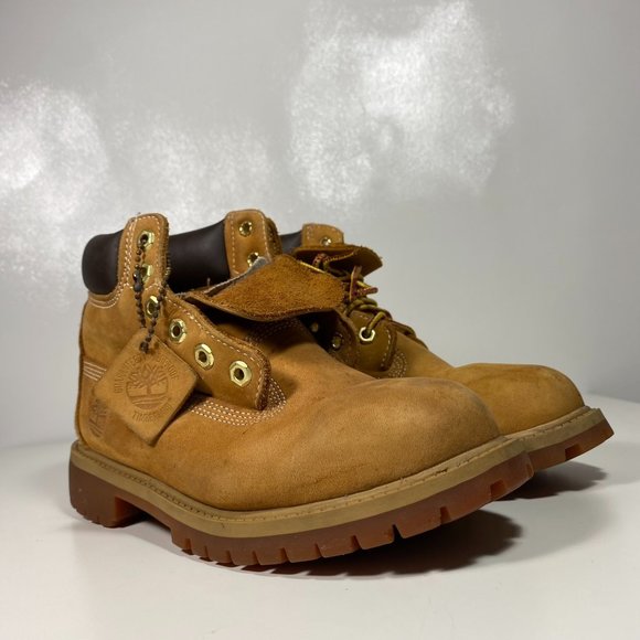 Timberland Youth Boots Waterproof Nubuck Wheat Brown Sz 3M - Picture 1 of 16